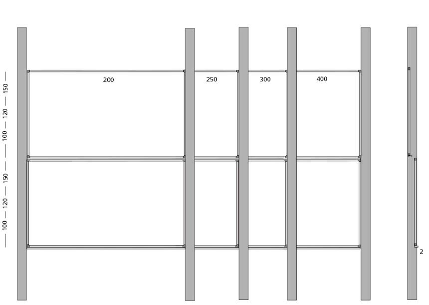 Dobbelt hejsetavle - Whiteboard - 100x200