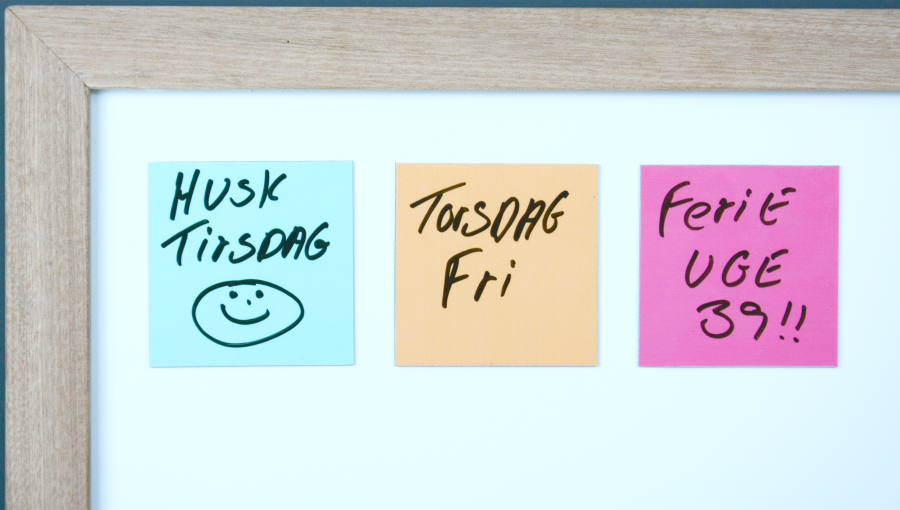 Magnetisk post-it, lysegul