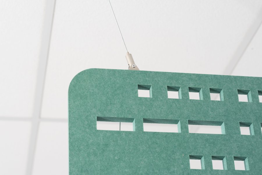 Hængende lydabsorberende rumdeler, 120x200 cm  grøn