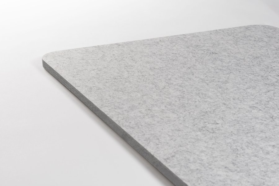 Lysegrå lydabsorberende borddeler, 60x75 cm