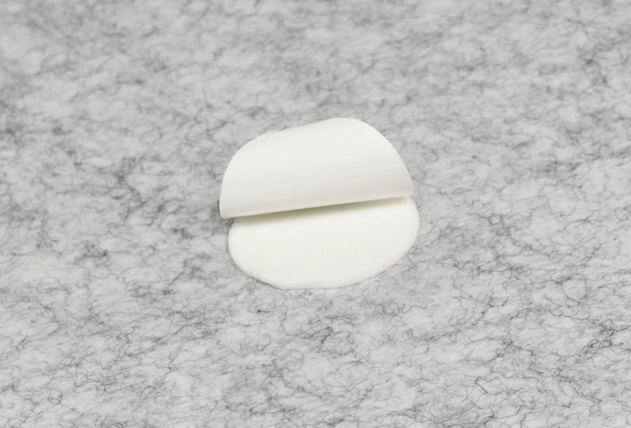 Lydabsorberende loftpanel, rund, Ø120 cm - gul