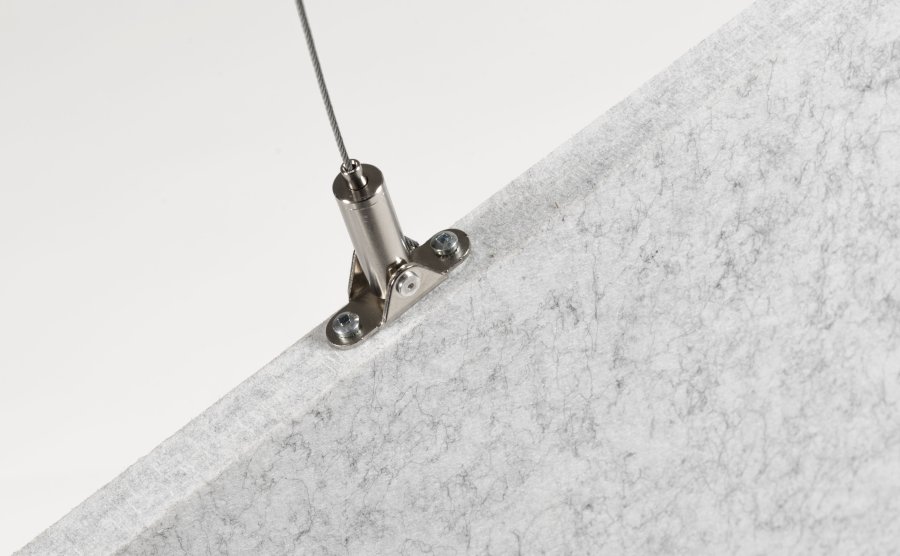 Lydabsorberende loftpanel - 60x120 cm - PET filt - mørkegrå