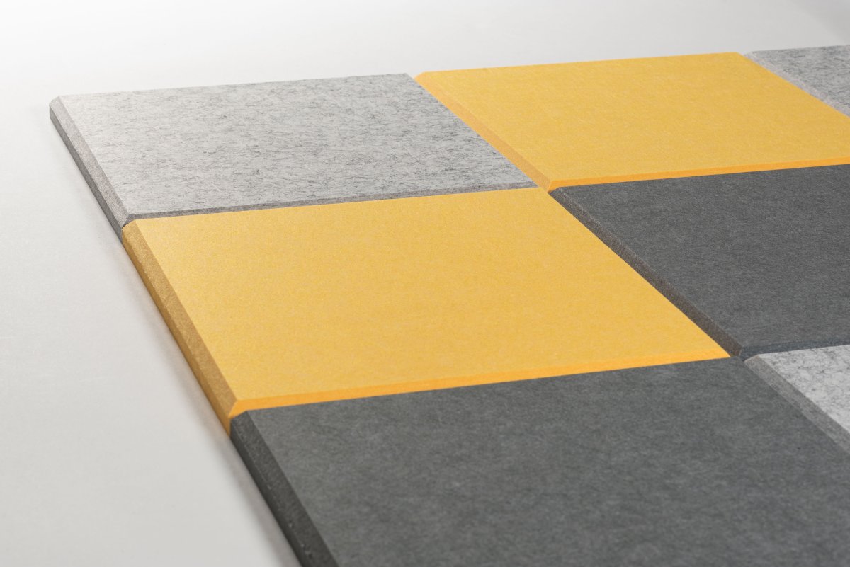 Akustikpaneler, Visual Wall Panels, Grå Sæt, 24 stk. 30x30cm, 18mm ...