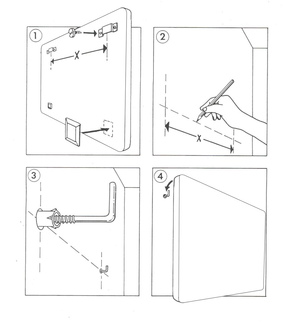 Visual design tavle med sort kant og afrundede hjørner, 100x200 cm