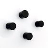 Magneter til tavle, st&aring;lmagneter til glastavle/whiteboard, 1 x 1 cm, 4 stk., Sort #1