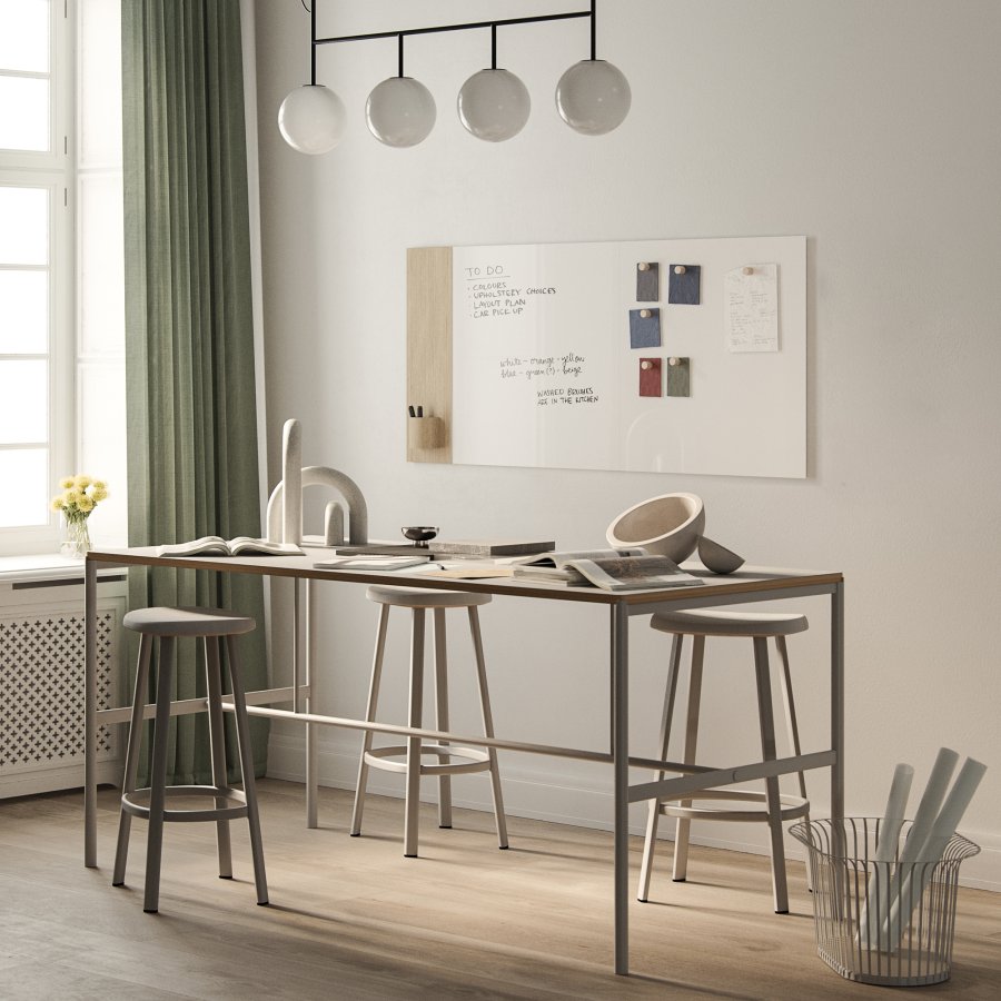 Magnetisk Glastavle, CHAT BOARD Classic Crafted, Sand, Egefin�r, 70 x 90 cm