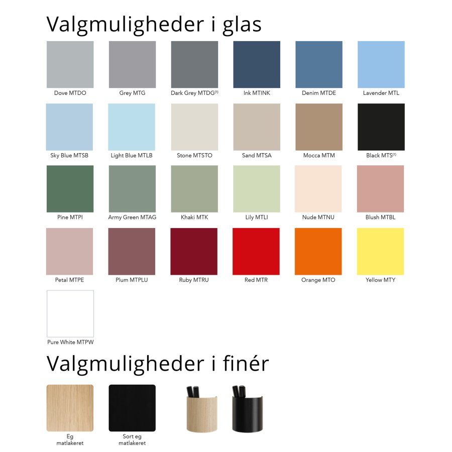 CHAT BOARD Classic Crafted glastavle m. natur egefin�r panel, Pure White, 100x120cm