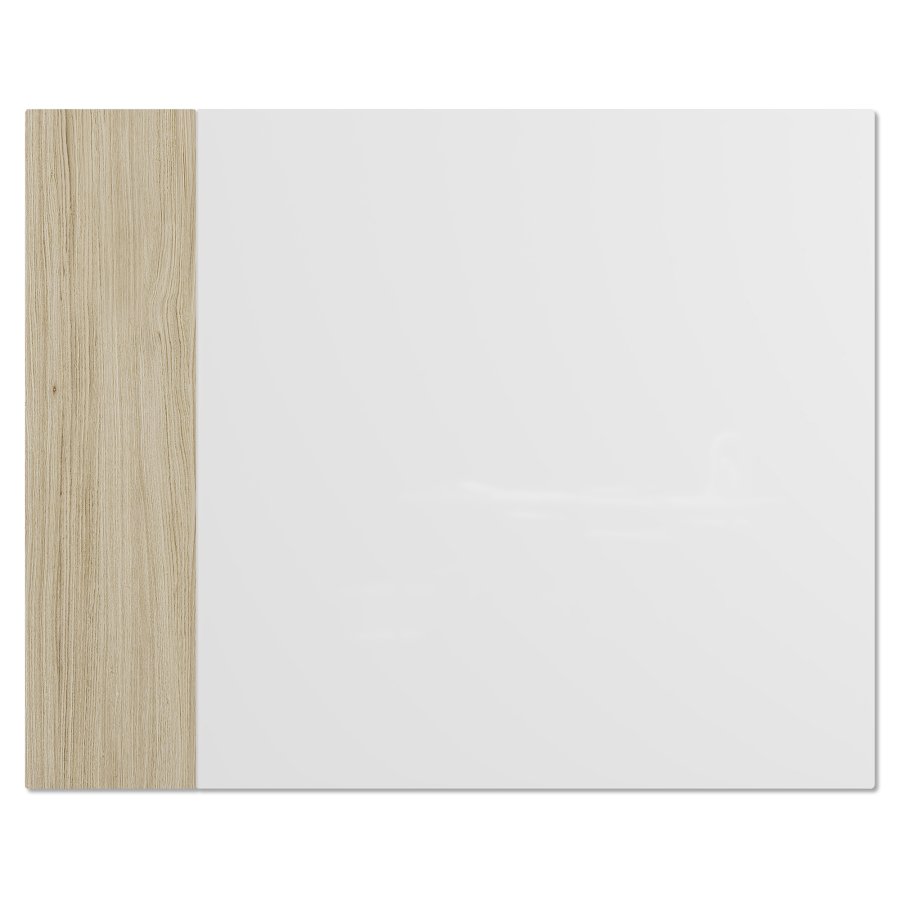 CHAT BOARD Classic Crafted glastavle m. natur egefin�r panel, Pure White, 120x150cm