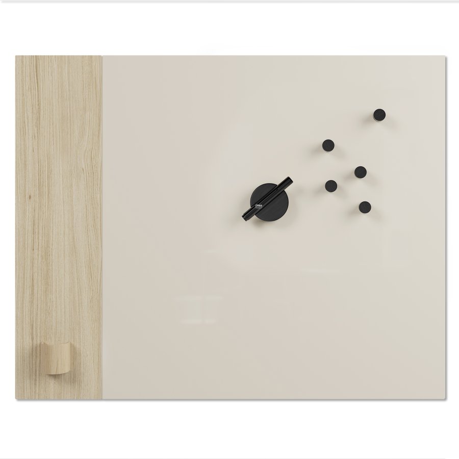 Magnetisk Glastavle, CHAT BOARD Classic Crafted, Sand, Natur Egefin�r, 120 x 150 cm