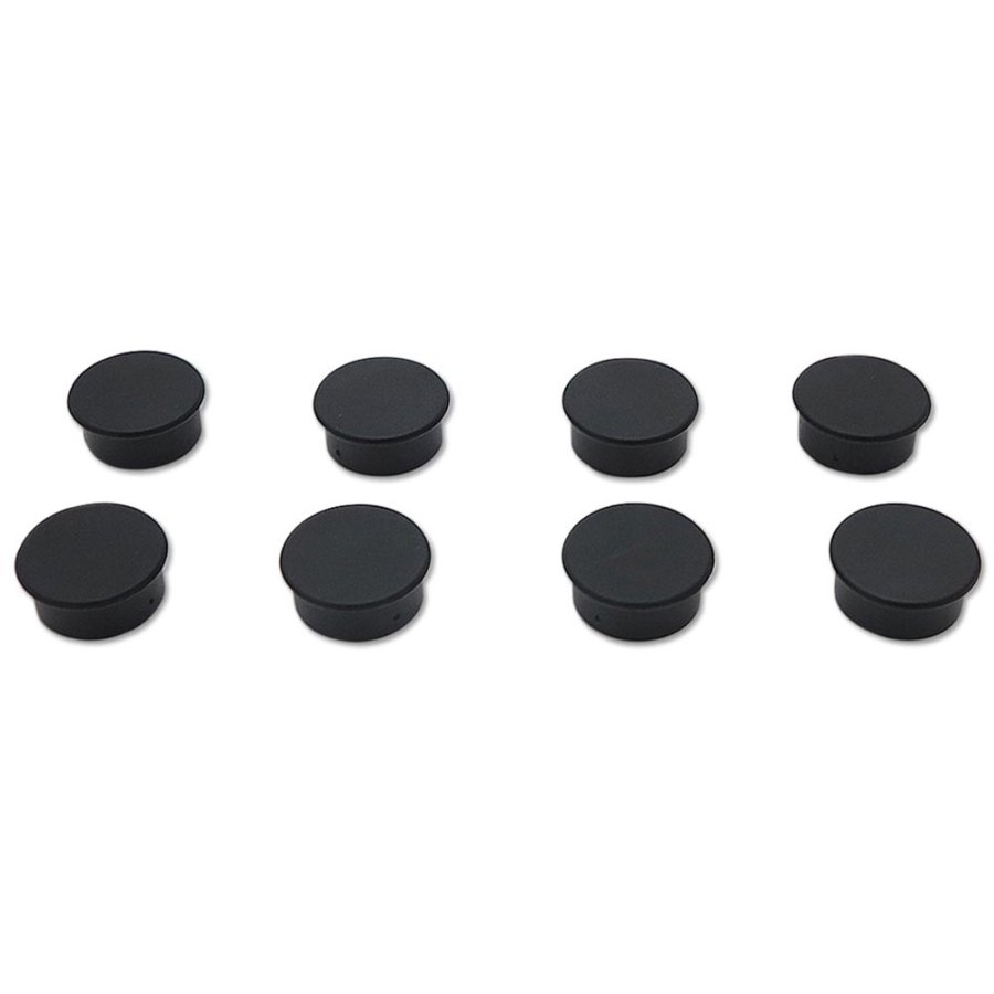 Magneter, til whiteboards og st&aring;ltavler, Sort