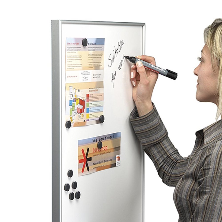 Magneter, til whiteboards og st&aring;ltavler, Sort
