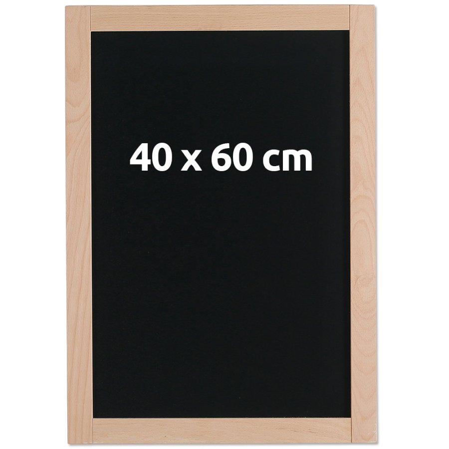 Kridttavle til v&aelig;g, sort, 38 mm tr&aelig;ramme, 40 x 60 cm