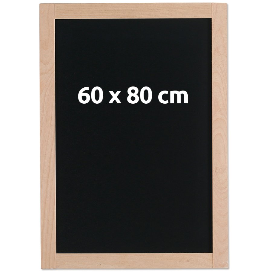 Kridttavle til v&aelig;g, sort, 38 mm tr&aelig;ramme, 60 x 80 cm