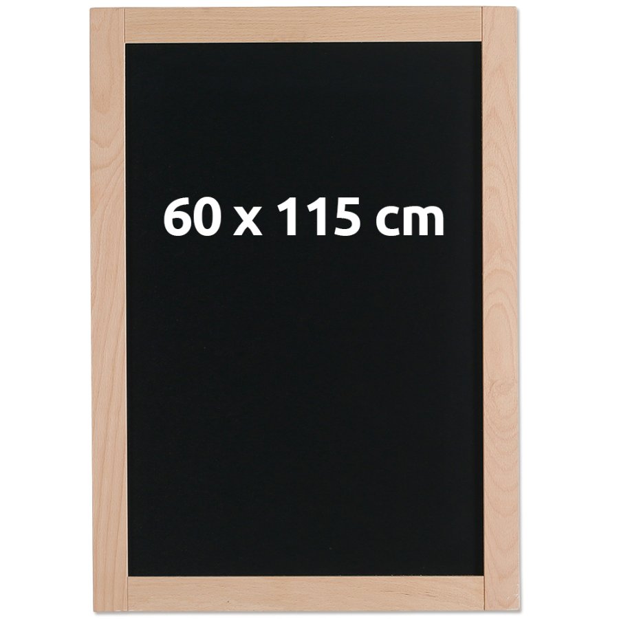 Kridttavle til v&aelig;g, sort, 38 mm tr&aelig;ramme, 60 x 115 cm