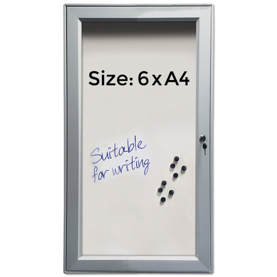INFOBOX magnetic m/l&aring;s 6xA4 whiteboard