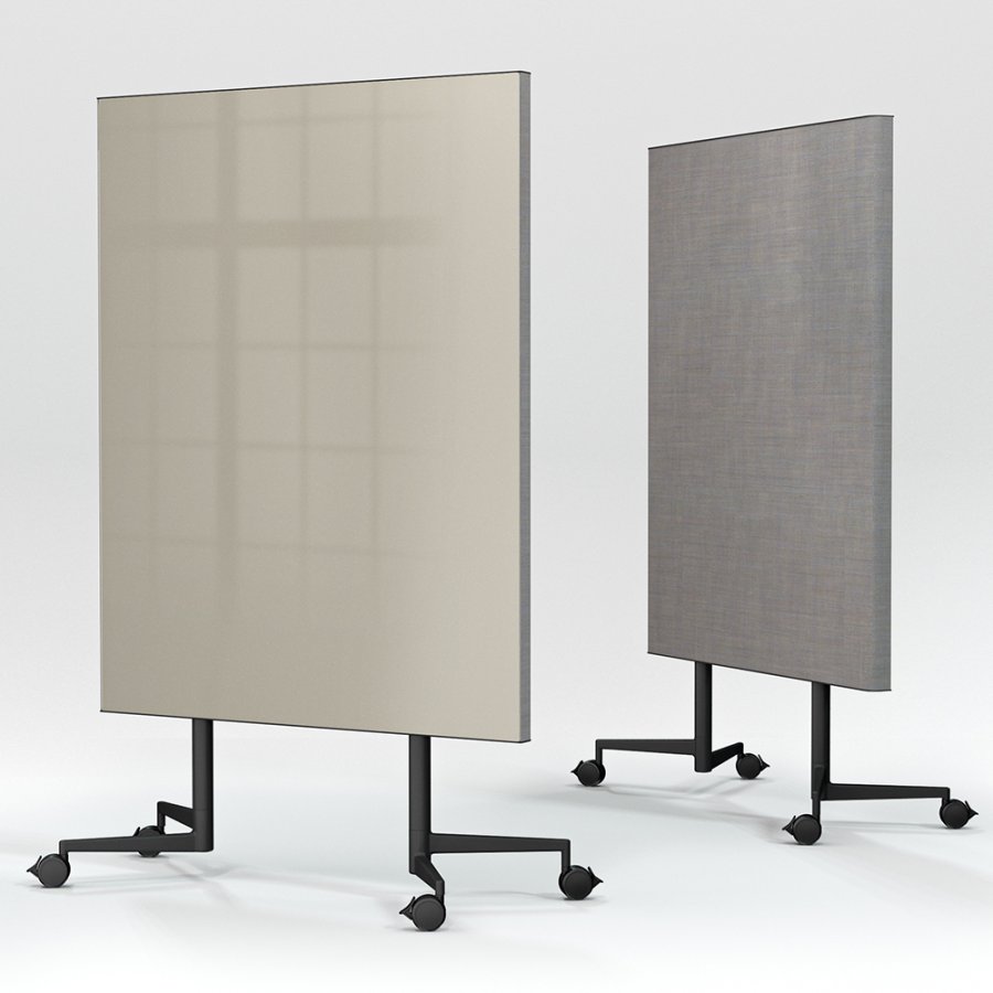 Move Acoustic mobil glastavle med akustikpanel - Sand / Remix Screen 0608 - 120x150cm
