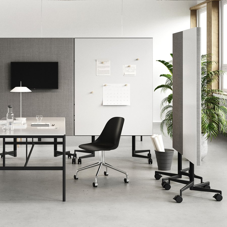 Move Acoustic mobil glastavle med akustikpanel - Sand / Remix Screen 0608 - 120x150cm