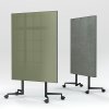 Move Acoustic Slim - mobil glastavle med akustikpanel - Khaki / Remix Screen 0908 - 60x150cm #1