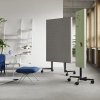 Move Acoustic mobil glastavle med akustikpanel - Khaki / Remix Screen 0908 - 120x150cm #5
