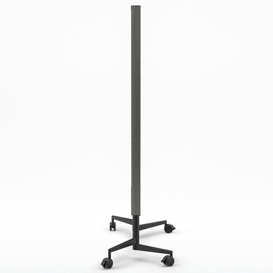 Move Acoustic mobil glastavle med akustikpanel - Sky Blue / Remix Screen 0608 - 120x150cm