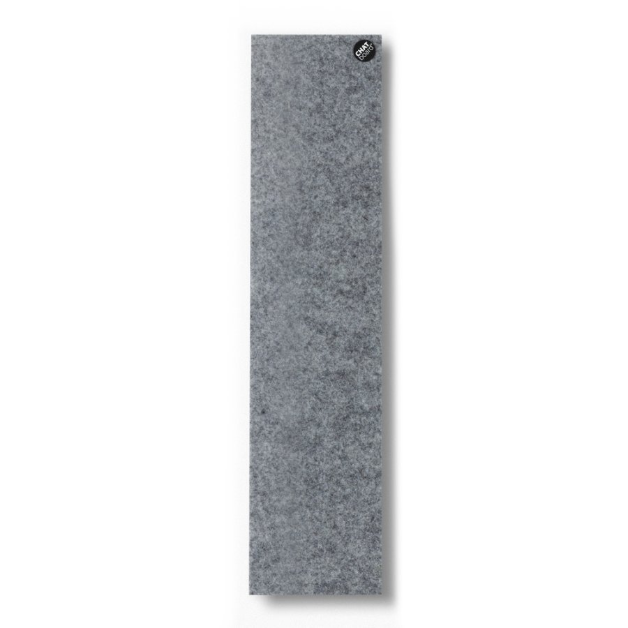 Buzzifelt Stone Grey - magnetisk lydabsorberende filtbekl&aelig;dt opslagstavle - 20x100cm