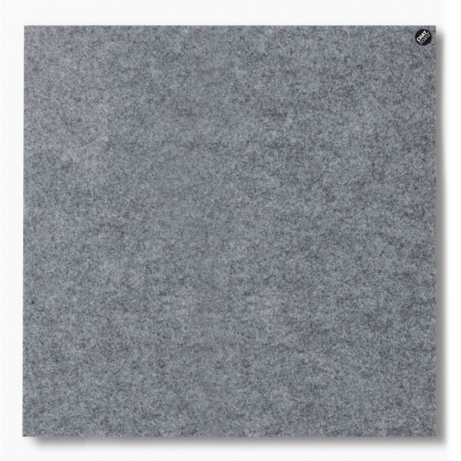 Buzzifelt Stone Grey - magnetisk lydabsorberende filtbekl&aelig;dt opslagstavle - 100x100cm