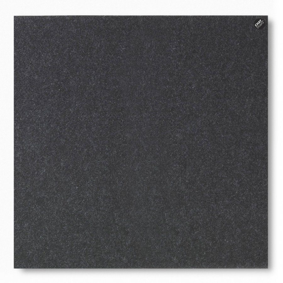 Buzzifelt Anthracite - magnetisk lydabsorberende filtbekl&aelig;dt opslagstavle - 100x100cm