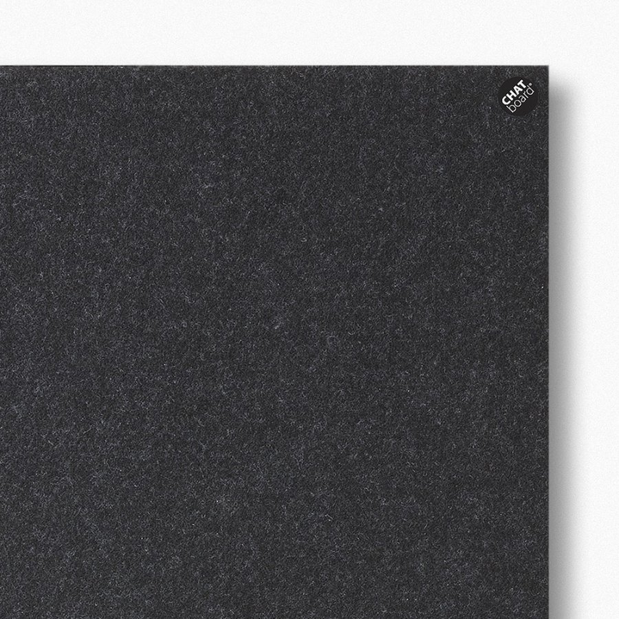 Buzzifelt Anthracite - magnetisk lydabsorberende filtbekl&aelig;dt opslagstavle - 100x100cm