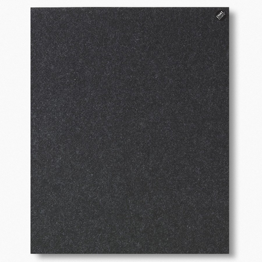 Buzzifelt Anthracite - magnetisk lydaborberende filtbekl&aelig;dt opslagstavle - 100x150cm
