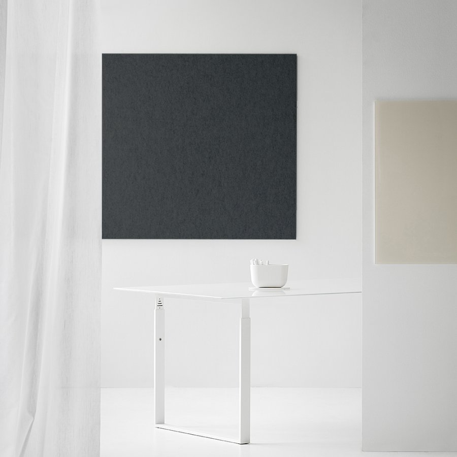 Buzzifelt Anthracite - magnetisk lydaborberende filtbekl&aelig;dt opslagstavle - 100x150cm