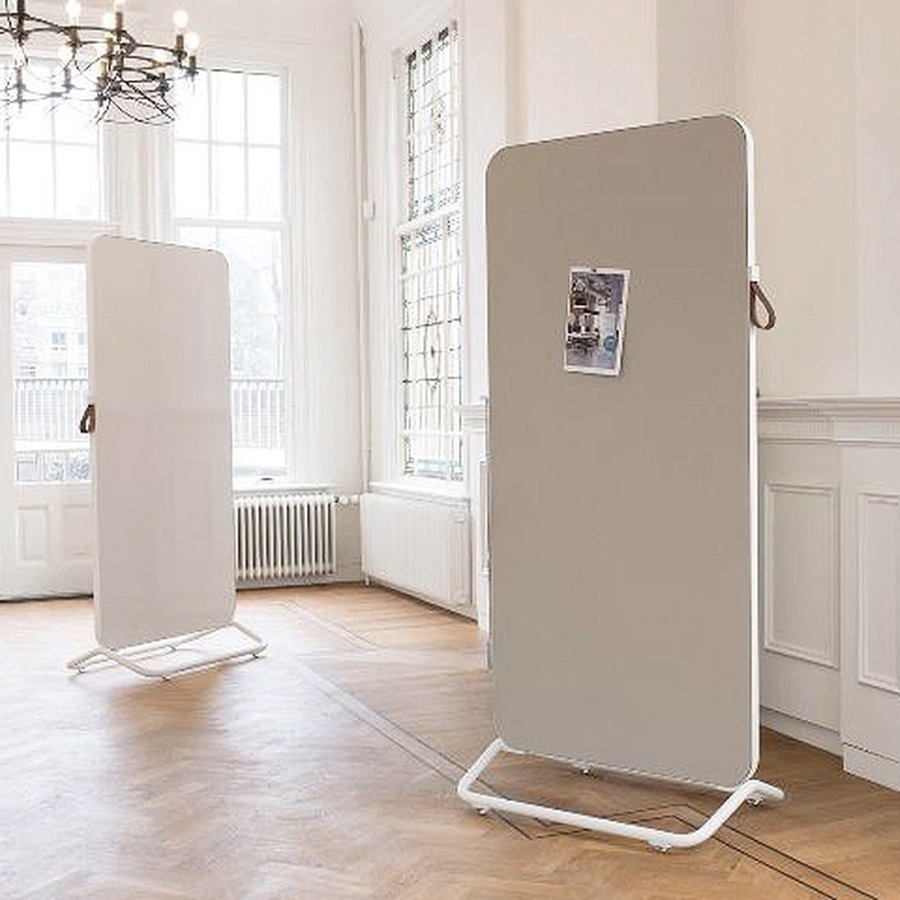 Chameleon Mobile - Mobilt rammel&oslash;s whiteboard/PET filt panel - 192x88cm