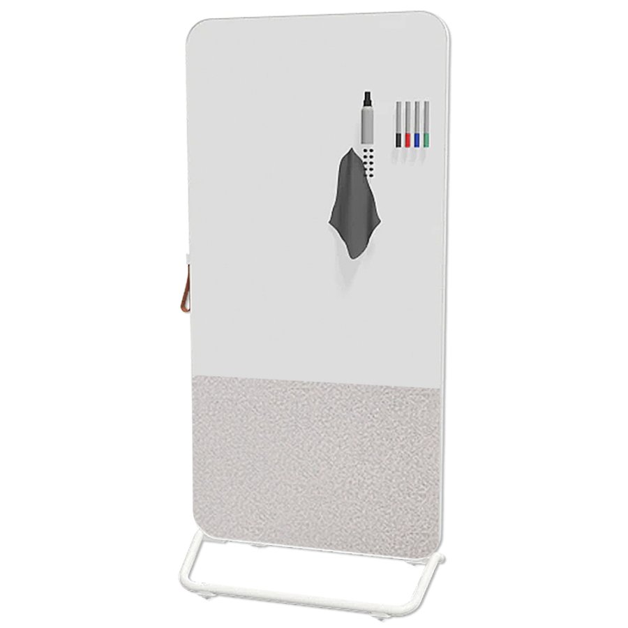 Chameleon Mobile - Mobilt rammel&oslash;s whiteboard m. 1/3 PET filt - 192x88cm