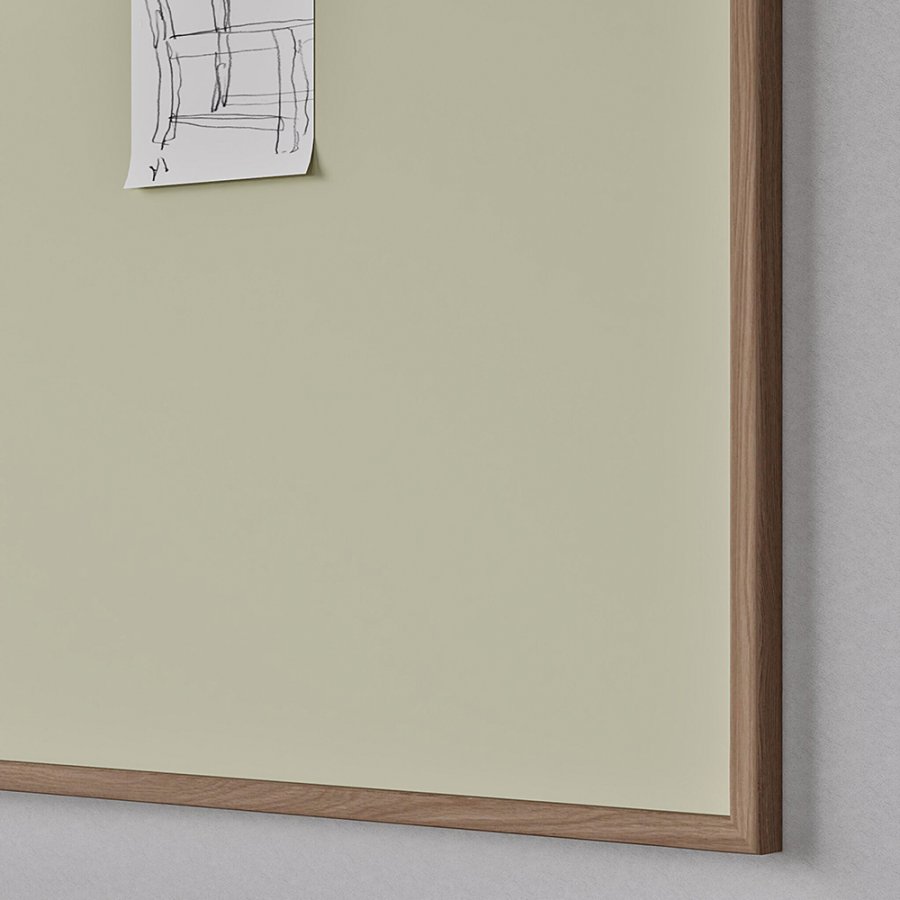 Chameleon Sharp Oak Whiteboard - keramisk overflade m. lakeret egetr&aelig;sramme - 100x100cm