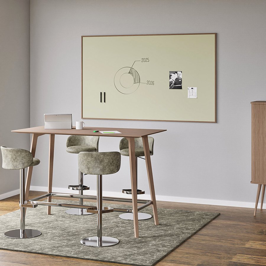 Chameleon Sharp Oak Whiteboard - keramisk overflade m. lakeret egetr&aelig;sramme - 120x200cm