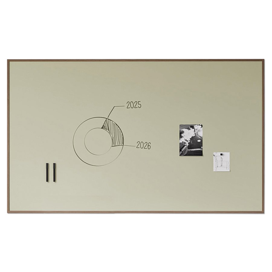 Chameleon Sharp Oak Whiteboard - keramisk overflade m. lakeret egetr&aelig;sramme - 120x200cm