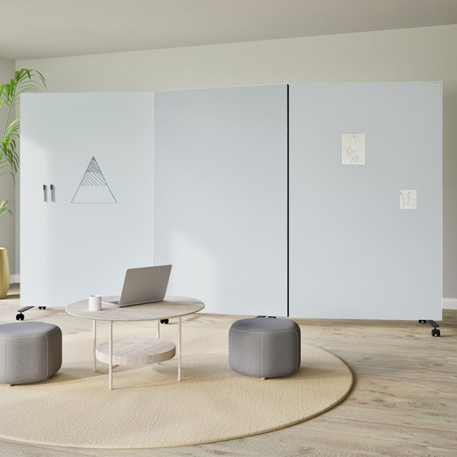 Chameleon Harmonica Workwall - 3 rammer, 6 keramiske overflader (BxH: 354 � 196 cm)