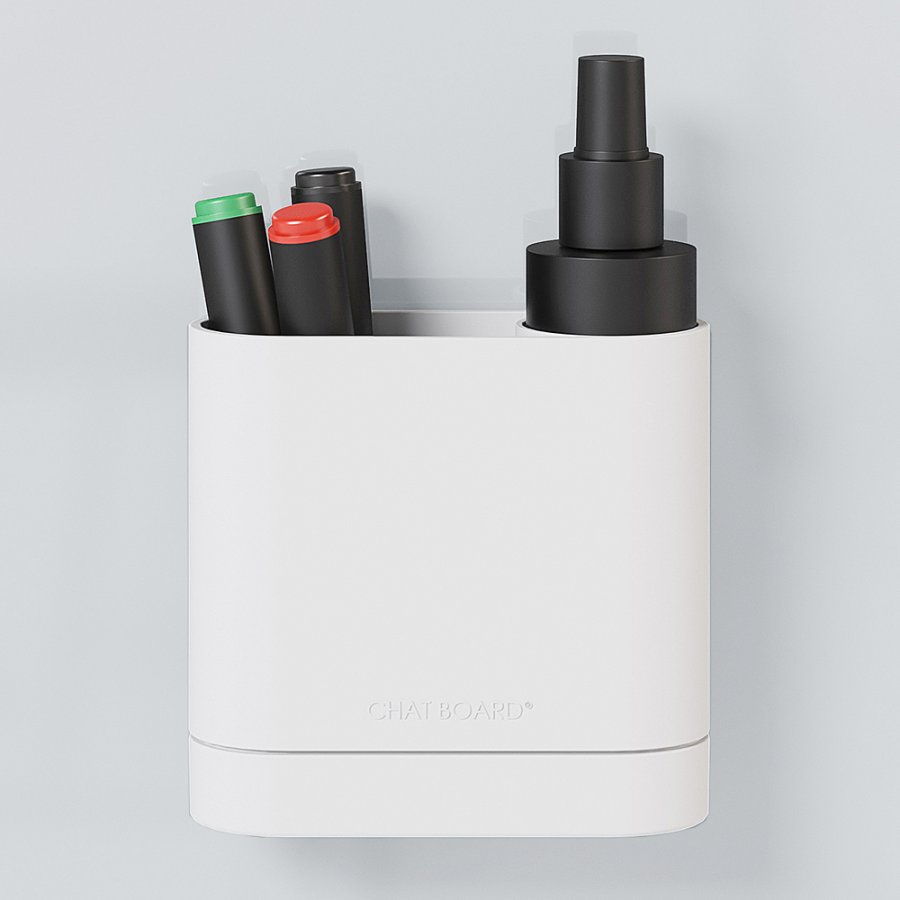 Whiteboard magnetisk opbevaringstilbeh&oslash;r, DOCK, 12.8 x 12.1 x 5.5 cm, Hvid