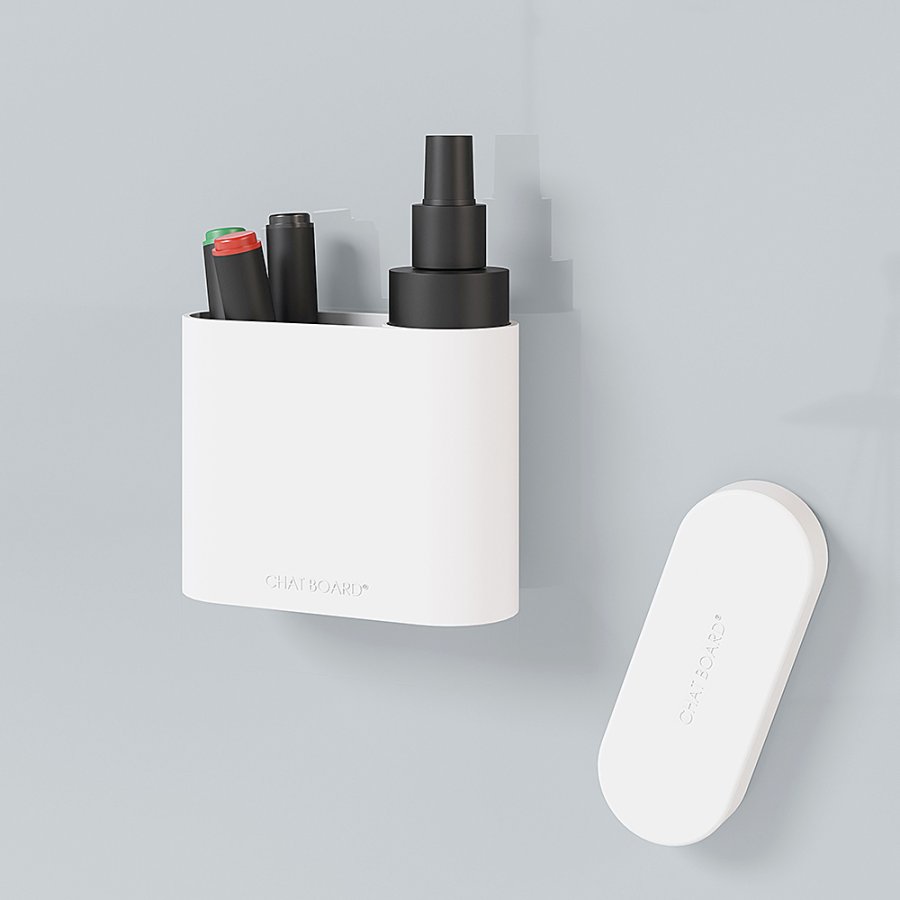 Whiteboard magnetisk opbevaringstilbeh&oslash;r, DOCK, 12.8 x 12.1 x 5.5 cm, Hvid