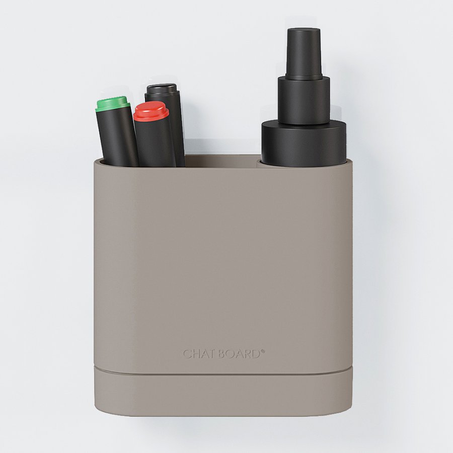 Whiteboard magnetisk opbevaringstilbeh&oslash;r, DOCK, 12.8 x 12.1 x 5.5 cm, Greige