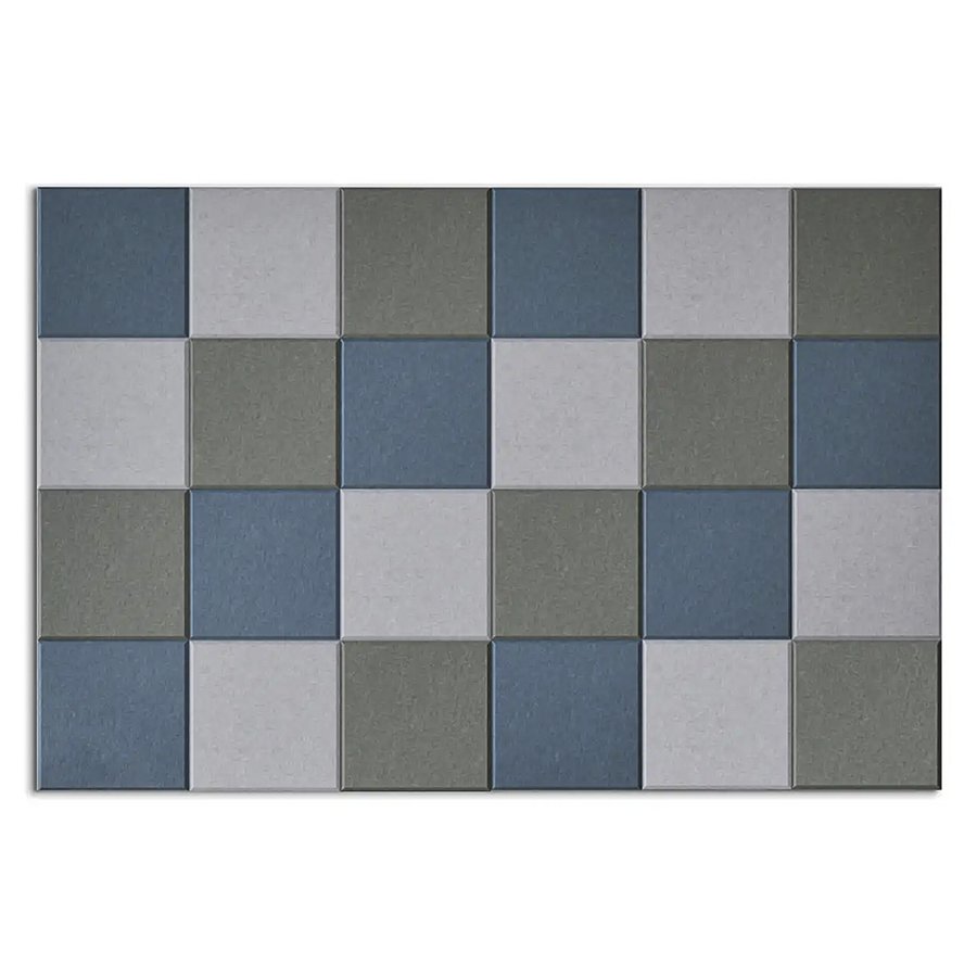 Akustikpaneler, Visual Wall Panels, Bl&aring;t s&aelig;t, 24stk. 30x30cm, 18mm tykkelse
