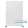 Whiteboard p&aring; hjul, Visual Mobile Whiteboard, magnetisk, dobbeltsidet keramisk overflade, 180x120 cm #1