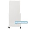 Whiteboard p&aring; hjul, Visual Mobile Whiteboard, magnetisk, dobbeltsidet keramisk overflade, 180x75 cm #1