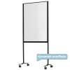 Whiteboard p� hjul, Visual Work Board, magnetisk, dobbeltsidet keramisk overflade, 120x75 cm #1