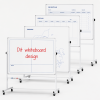 Whiteboard, svingtavle, magnetisk, dobbeltsidet print, 120 x 220 cm #1