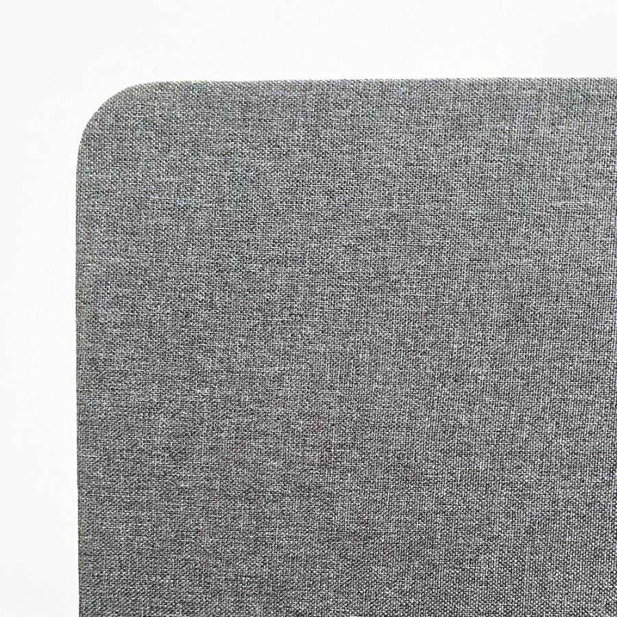 ZONE Hush Wall akustikv&aelig;g rumdeler m&oslash;rkegr&aring; stof 136x80 cm med standardf&oslash;dder